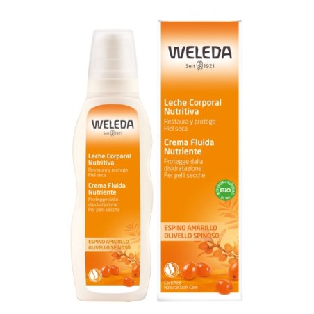 Weleda Crema corpo fluida nutriente all'Olivello Spinoso per pelli secche 200 ml Weleda Crema corpo fluida nutriente all'Olivello Spinoso per pelli secche 200 ml