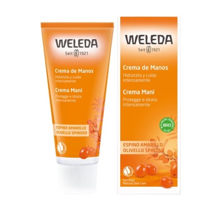 Weleda Crema mani idratante Olivello Spinoso per mani ruvide e secche 50 ml Weleda Crema mani idratante Olivello Spinoso per mani ruvide e secche 50 ml