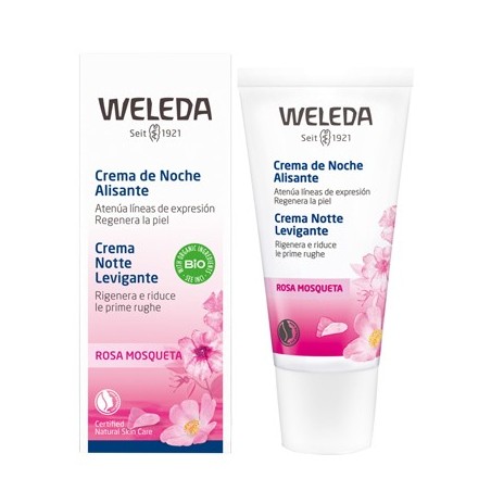 Crema viso notte levigante rigenerante alla Rosa Mosqueta 30 ml Crema viso notte levigante rigenerante alla Rosa Mosqueta 30 ml