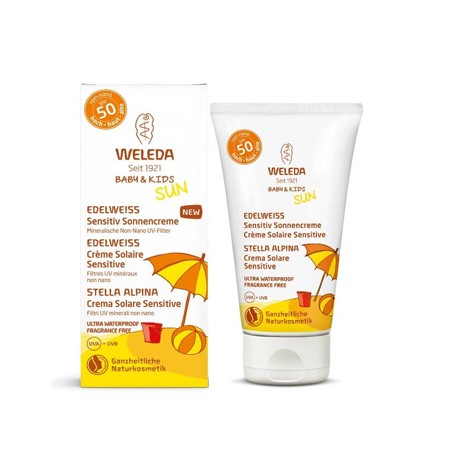 Weleda Baby Stella Alpina crema solare Sensitive SPF 50 bambini e pelle sensibile 50 ml