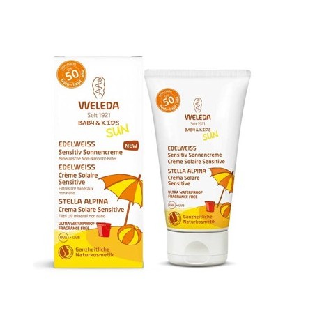 Weleda Baby Stella Alpina crema solare Sensitive SPF 50 bambini e pelle sensibile 50 ml Weleda Baby Stella Alpina crema solare Sensitive SPF 50 bambini e pelle sensibile 50 ml