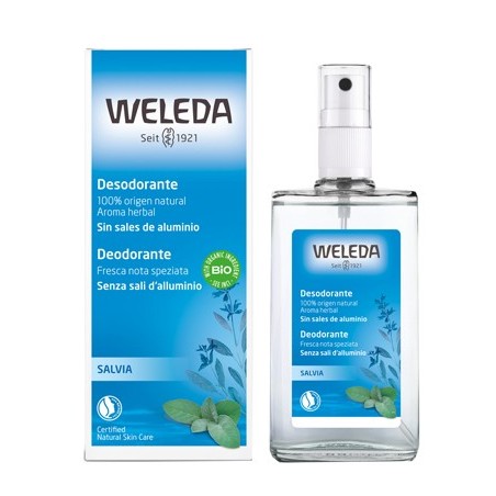 Weleda Deodorante spray profumo speziato alla Salvia 24H 100 ml Weleda Deodorante spray profumo speziato alla Salvia 24H 100 ml