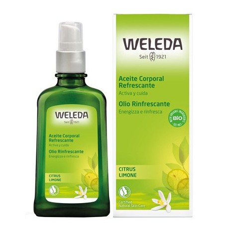 Weleda Olio corpo Limone rinfrescante per massaggi tonificanti 100 ml Weleda Olio corpo Limone rinfrescante per massaggi tonificanti 100 ml