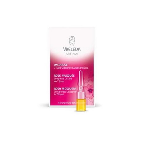 Weleda Trattamento intensivo viso concentrato levigante Rosa Mosqueta 7 ampolle x 0,8 ml