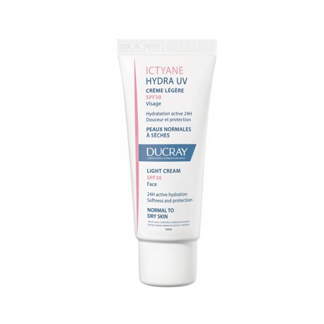 Ducray Ictyane Hydra UV Crema leggera viso idratante SPF30 40 ml