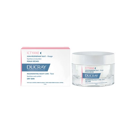 Ducray Ictyane Crema viso notte rigenerante pelle secca 50 ml