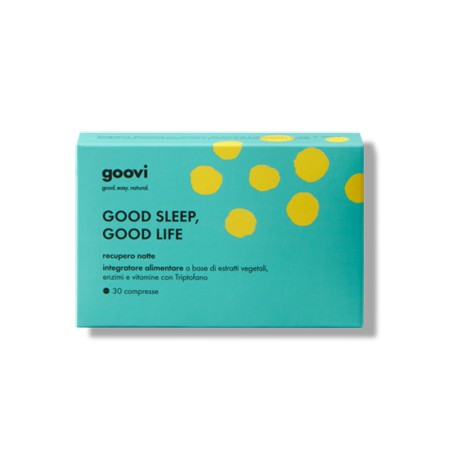 Goovi Good Sleep Good Life Recupero Notte integratore rilassante 30 compresse