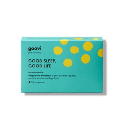 Goovi Good Sleep Good Life Recupero Notte integratore rilassante 30 compresse Goovi Good Sleep Good Life Recupero Notte integratore rilassante 30 compresse