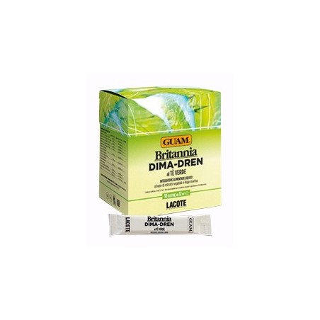 Guam Britannia Dima Dren integratore drenante al tè verde 30 bustine 12 ml Guam Britannia Dima Dren integratore drenante al tè verde 30 bustine 12 ml