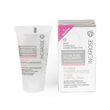 Incarose Extra Pure Hyaluronic Fluido viso idratante acido ialuronico + elastina 15 ml Incarose Extra Pure Hyaluronic Fluido viso idratante acido ialuronico + elastina 15 ml