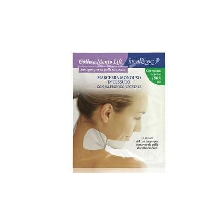 Incarose Bio Mask Maschera viso monodose anticedimento collo e mento Incarose Bio Mask Maschera viso monodose anticedimento collo e mento