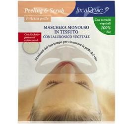Incarose Bio Mask Maschero viso in tessuto monodose peeling e scrub