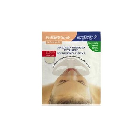 Incarose Bio Mask Maschero viso in tessuto monodose peeling e scrub