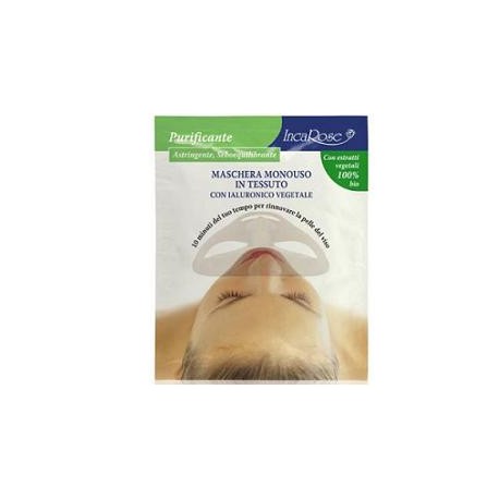 Incarose Bio Mask Maschera viso in tessuto monodose purificante pelle grassa