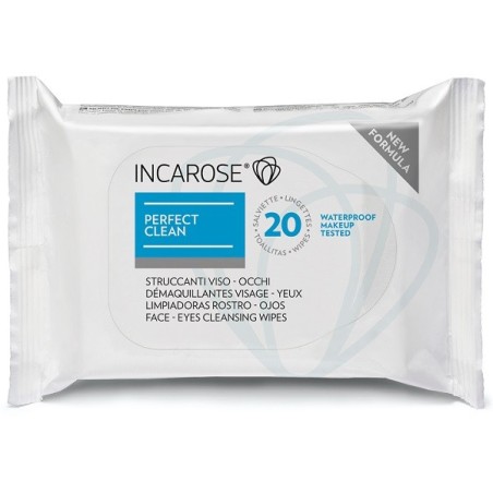 Incarose Perfect Clean 20 salviette struccanti viso e occhi trucco waterproof Incarose Perfect Clean 20 salviette struccanti viso e occhi trucco waterproof