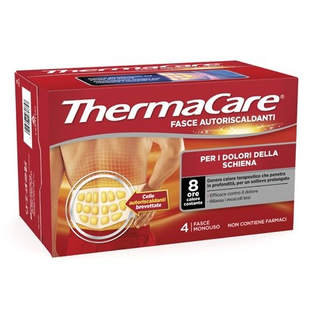 Thermacare Fascia autoriscaldante a calore terapeutico per schiena 4 pezzi Thermacare Fascia autoriscaldante a calore terapeutico per schiena 4 pezzi