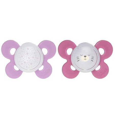 Chicco Physioforma Succhietto Comfort in silicone luminoso al buio 16-26 mesi 2 pezzi Chicco Physioforma Succhietto Comfort in silicone luminoso al buio 16-26 mesi 2 pezzi