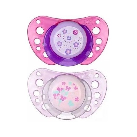 Chicco Succhietto Air Girl in caucciù per bambini da 6 a 16 mesi 2 pezzi Chicco Succhietto Air Girl in caucciù per bambini da 6 a 16 mesi 2 pezzi