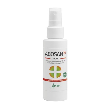 Aboca Abosan70 soluzione igienizzante idroalcolica mani 100 ml Aboca Abosan70 soluzione igienizzante idroalcolica mani 100 ml