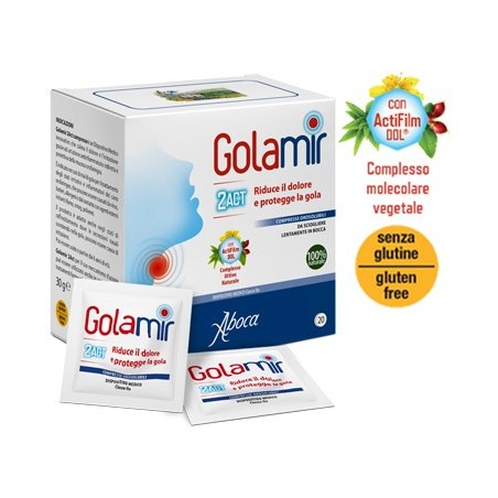 Aboca Golamir 2ACT 20 compresse per gola infiammata e irritata Aboca Golamir 2ACT 20 compresse per gola infiammata e irritata