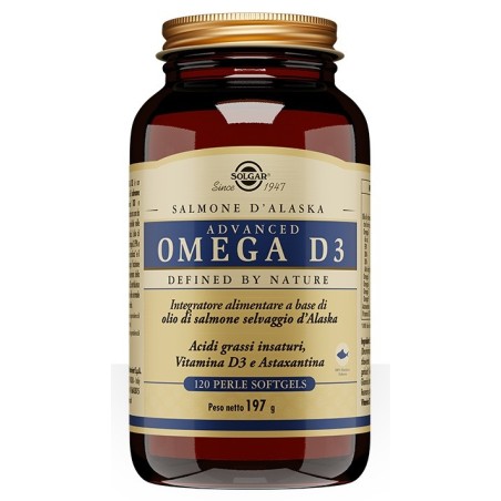 Solgar Advanced Omega D3 integratore antiossidante 120 perle softgel Solgar Advanced Omega D3 integratore antiossidante 120 perle softgel