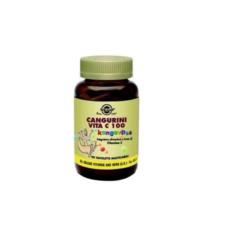 Solgar Cangurini Vita C 100 integratore di vitamina C 100 compresse masticabili