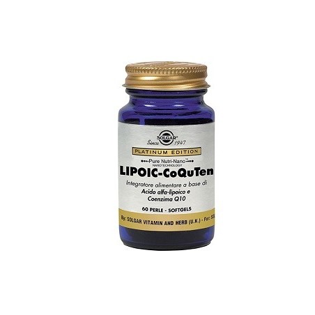 Solgar Lipoic CoQuTen integratore con coenzima Q10 60 perle Solgar Lipoic CoQuTen integratore con coenzima Q10 60 perle
