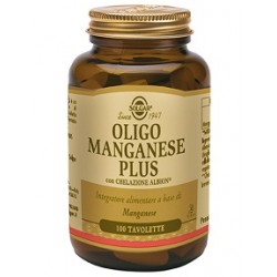 Solgar Oligo Manganese Plus integratore antiossidante per le ossa 100 tavolette