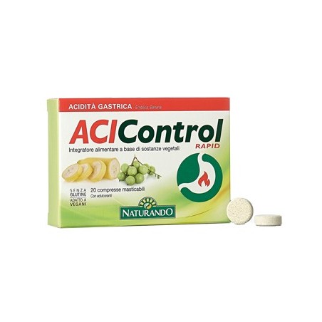 Naturando ACIControl Rapid integratore per acidità di stomaco 20 compresse Naturando ACIControl Rapid integratore per acidità di stomaco 20 compresse