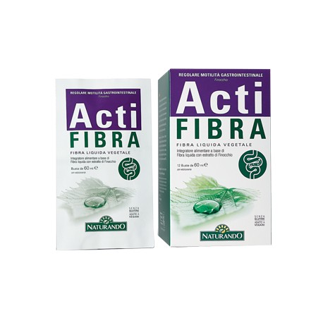 Naturando Acti Fibra integratore liquido vegetale per transito intestinale 12 bustine