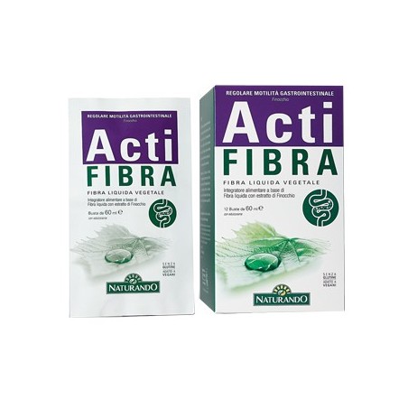 Naturando Acti Fibra integratore liquido vegetale per transito intestinale 12 bustine Naturando Acti Fibra integratore liquido vegetale per transito intestinale 12 bustine