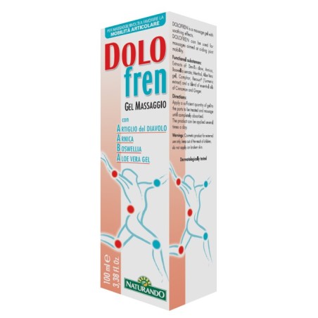 Naturando Dolofren gel da massaggio lenitivo per dolori muscolari 100 ml Naturando Dolofren gel da massaggio lenitivo per dolori muscolari 100 ml