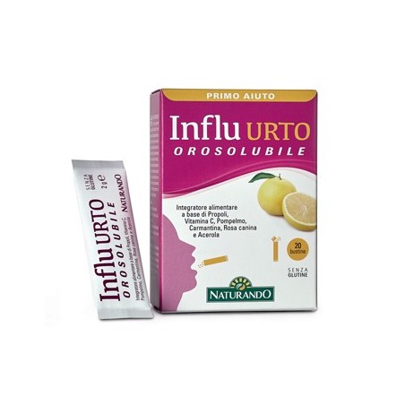 Naturando Influ Urto integratore ricostituente per influenza 20 bustine orosolubili Naturando Influ Urto integratore ricostituente per influenza 20 bustine orosolubili