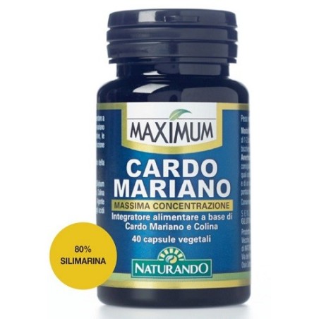 Naturando Maximum Cardo Mariano massima concentrazione integratore per il fegato 40 capsule Naturando Maximum Cardo Mariano massima concentrazione integratore per il fegato 40 capsule