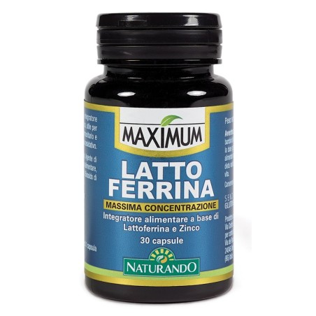 Naturando Maximum Lattoferrina Massima Concentrazione integratore per il sistema immunitario 30 capsule Naturando Maximum Lattoferrina Massima Concentrazione integratore per il sistema immunitario 30 capsule