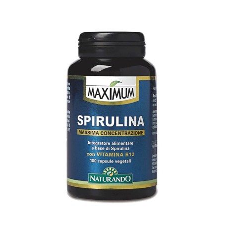 Naturando Maximum Spirulina Massima Concentrazione integratore ricostituente 100 capsule