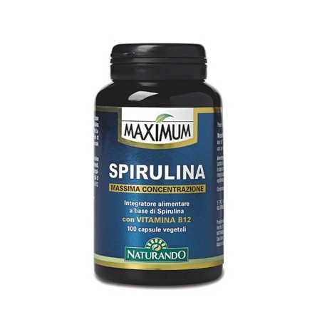 Naturando Maximum Spirulina Massima Concentrazione integratore ricostituente 100 capsule