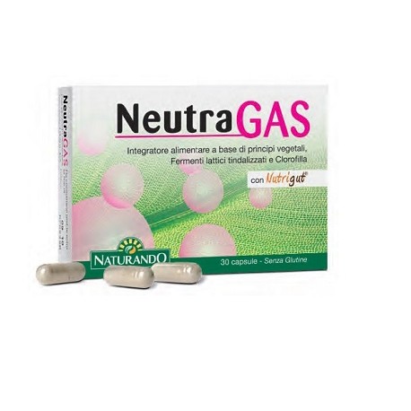 Naturando Neutragas integratore per intestino e meteorismo 30 capsule