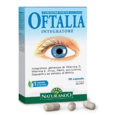 Naturando Oftalia integratore per il benessere della vista 30 capsule Naturando Oftalia integratore per il benessere della vista 30 capsule