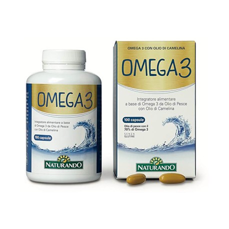 Naturando Omega 3 integratore per il cuore di EPA e di DHA 100 perle