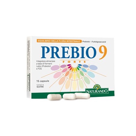 Naturando Prebio 9 Forte integratore di fermenti lattici 15 capsule Naturando Prebio 9 Forte integratore di fermenti lattici 15 capsule