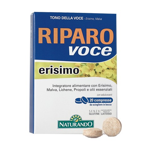 Naturando Riparo Voce integratore con erisimo per la gola 20 compresse