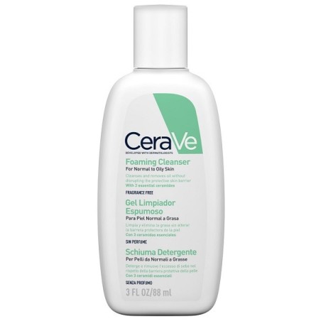 CeraVe Schiuma detergente struccante viso pelle da normale a grassa 88 ml CeraVe Schiuma detergente struccante viso pelle da normale a grassa 88 ml