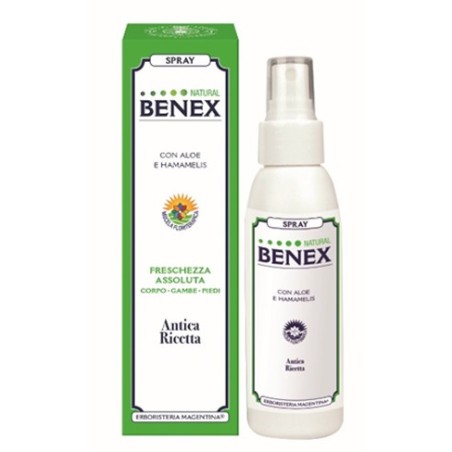 Erboristeria Magentina Natural Benex spray freschezza assoluta per gambe e piedi 100 ml Erboristeria Magentina Natural Benex spray freschezza assoluta per gambe e piedi 100 ml