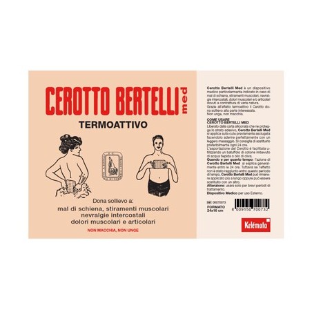 Bertelli Cerotto Med termoattivo medicato grande 24 x 15 cm