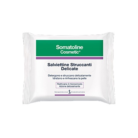 Somatoline Cosmetic Salviettine struccanti delicate viso occhi labbra 20 pezzi