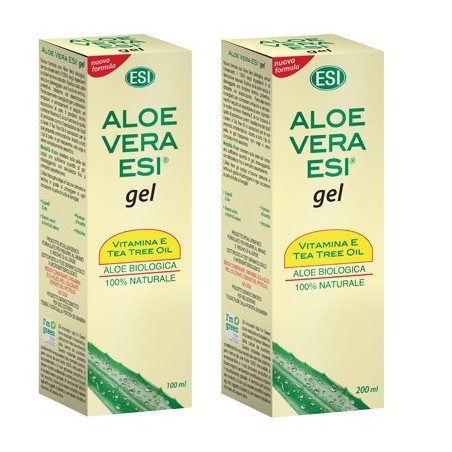 ESI Aloe Vera gel con vitamina E e Tea Tree 100% naturale per pelle secca 100 ml ESI Aloe Vera gel con vitamina E e Tea Tree 100% naturale per pelle secca 100 ml