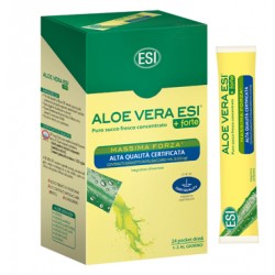 ESI Aloe Vera Succo + Forte integratore gastrointestinale depurativo 24 pocket drink da 20 ml