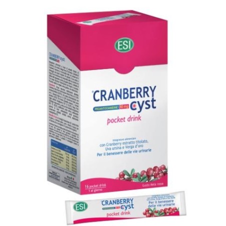 ESI Cranberry Cyst integratore per il benessere delle vie urinarie 16 bustine ESI Cranberry Cyst integratore per il benessere delle vie urinarie 16 bustine