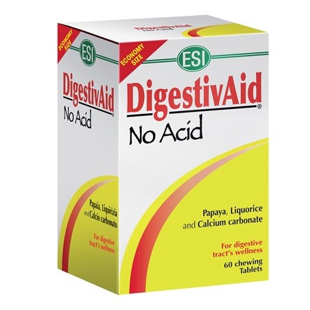 ESI DigestivAid No Acid integratore per acidità di stomaco 60 tavolette ESI DigestivAid No Acid integratore per acidità di stomaco 60 tavolette